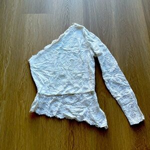 Express one shoulder lace top, size small